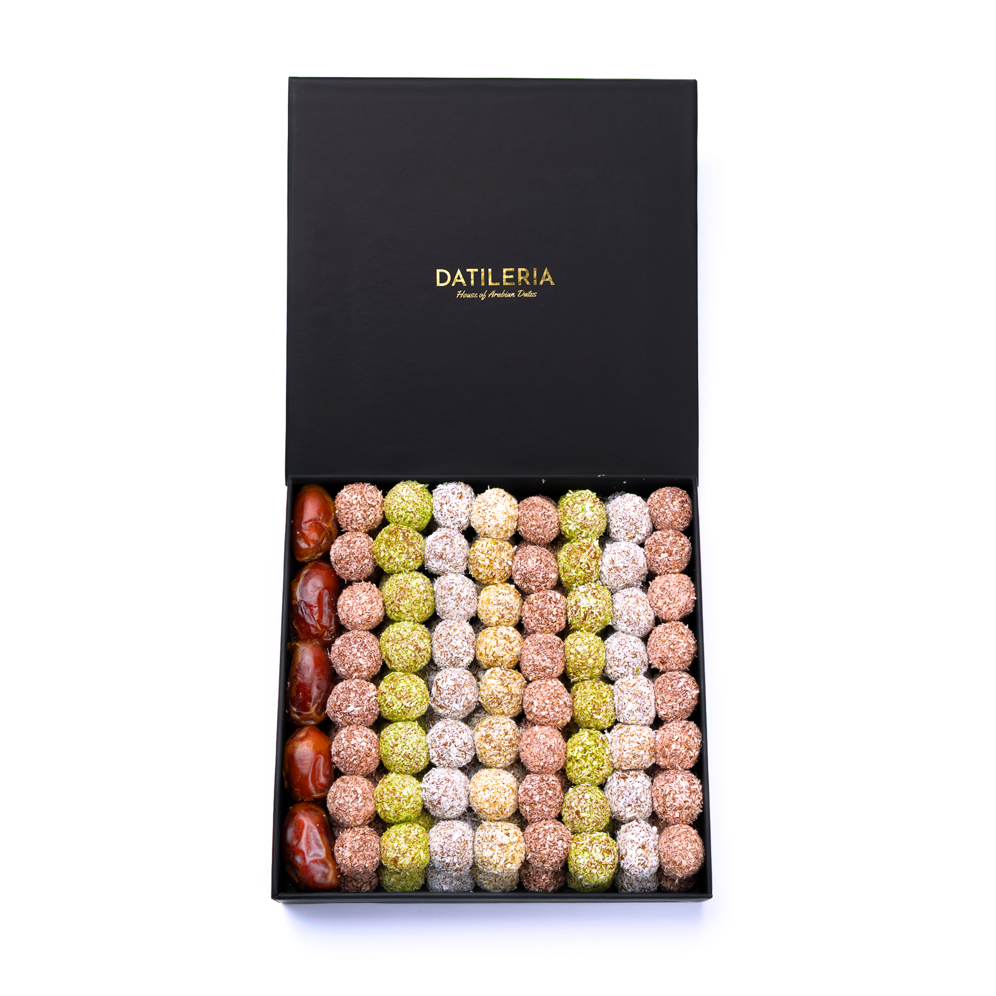 Assorted Coconut Kholas Date Balls – Gift Box