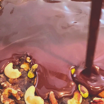 Kholas Dates on Organic Chocolate Date Bark Gift Box